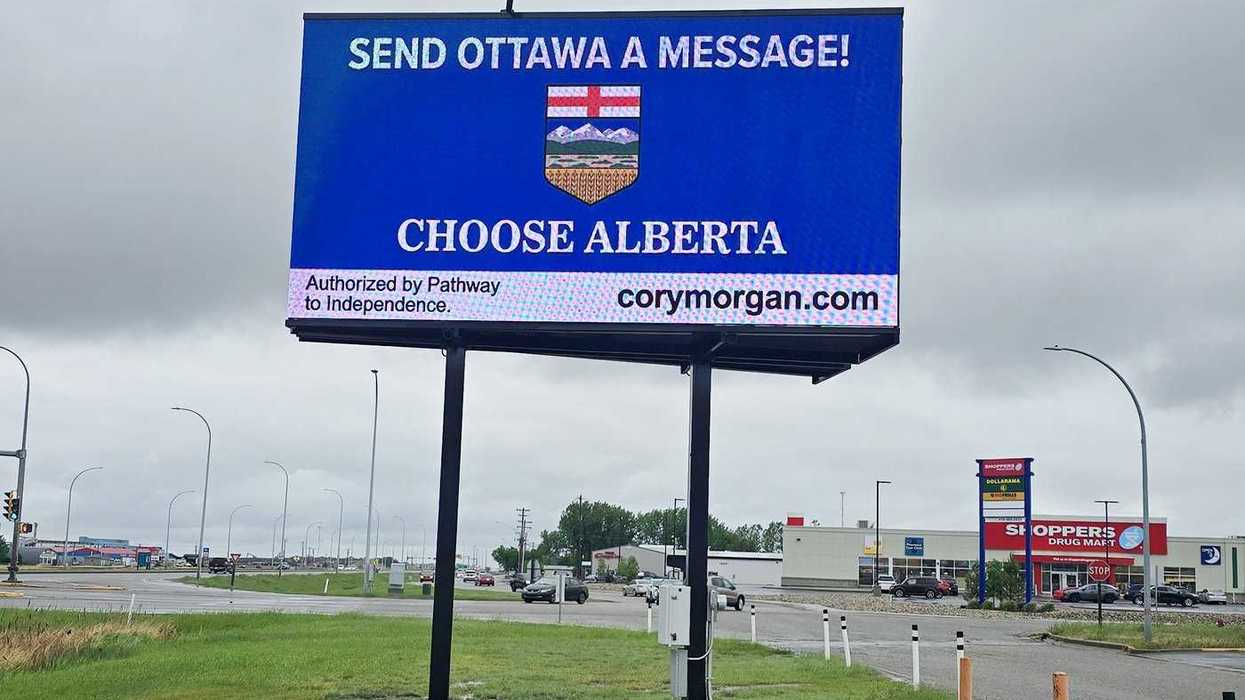 Pro-separation billboard still up in Alberta town