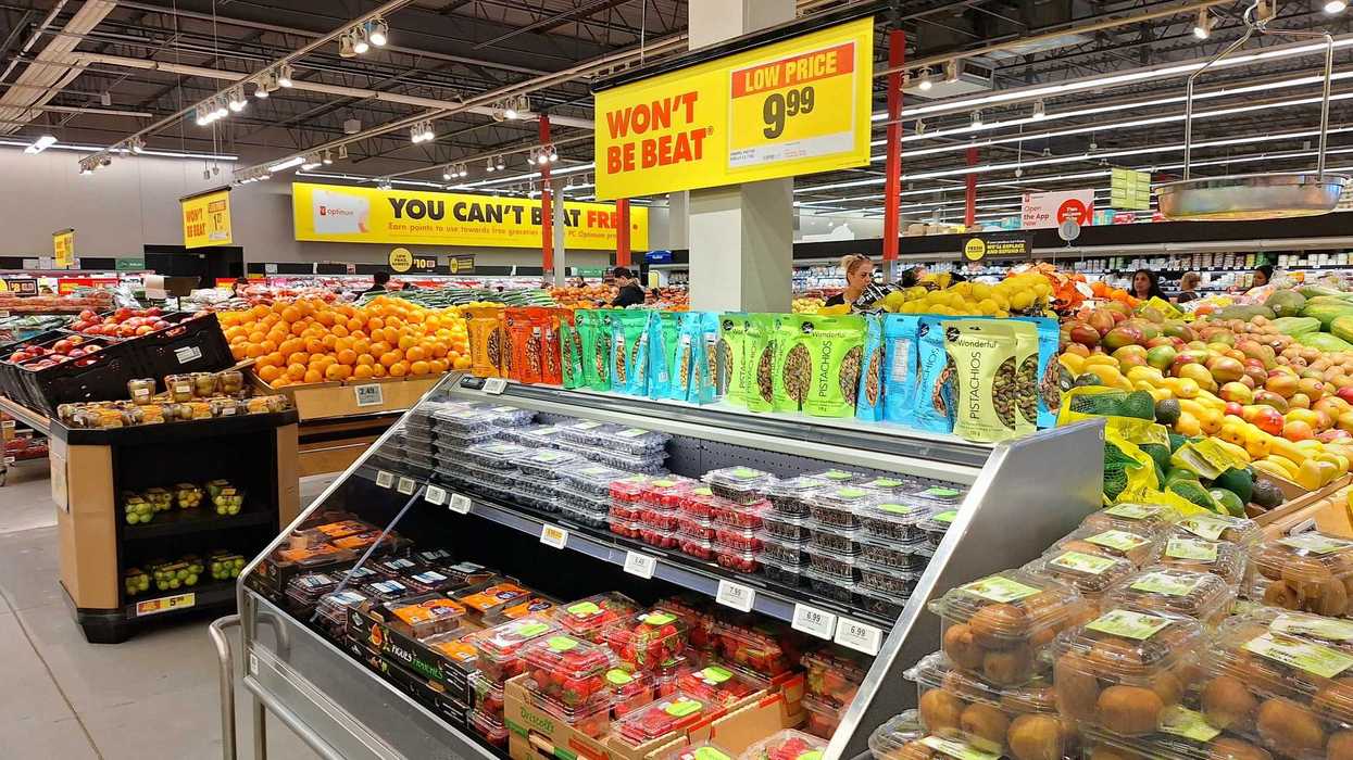 produce section at no frills grocery store in canada