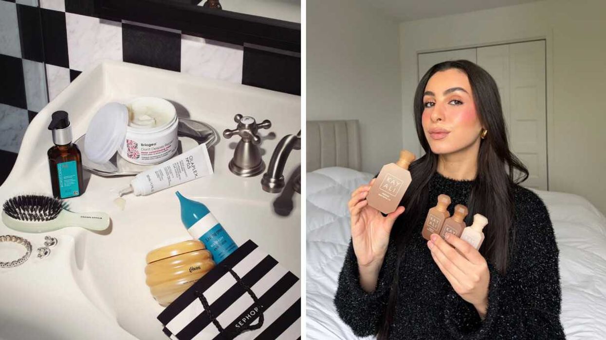 Produits de Sephora Canada. Droite : Rym Nebbak, ambassadrice Sephora.