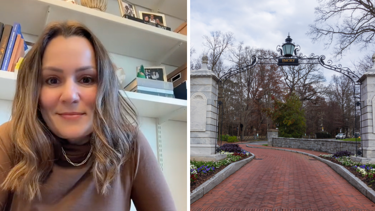 Professor Marina Cooley at Emory University. Right: Emory University.