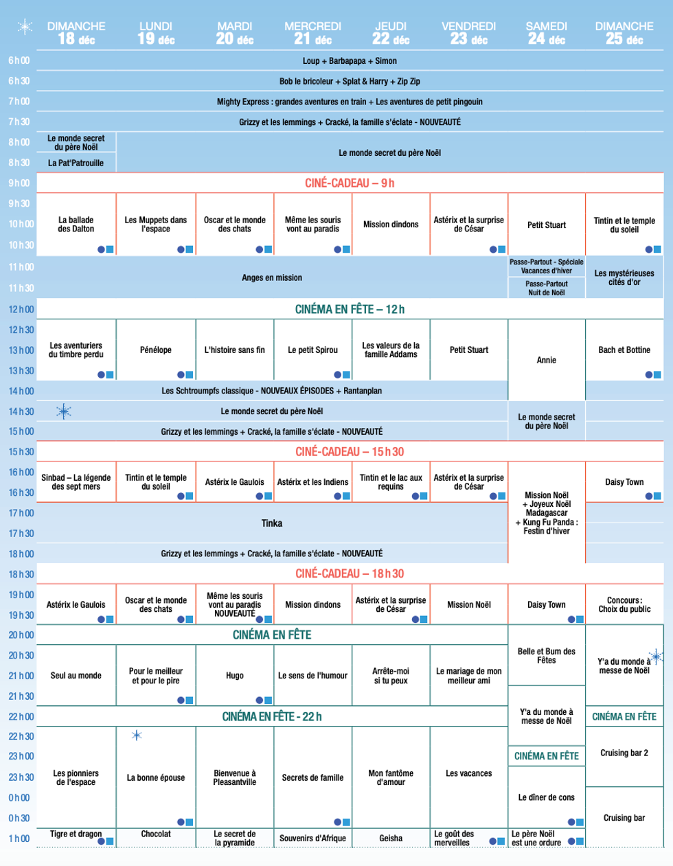 Programmation Cin\u00e9-Cadeau et Cin\u00e9ma en F\u00eate de T\u00e9l\u00e9-Qu\u00e9bec.