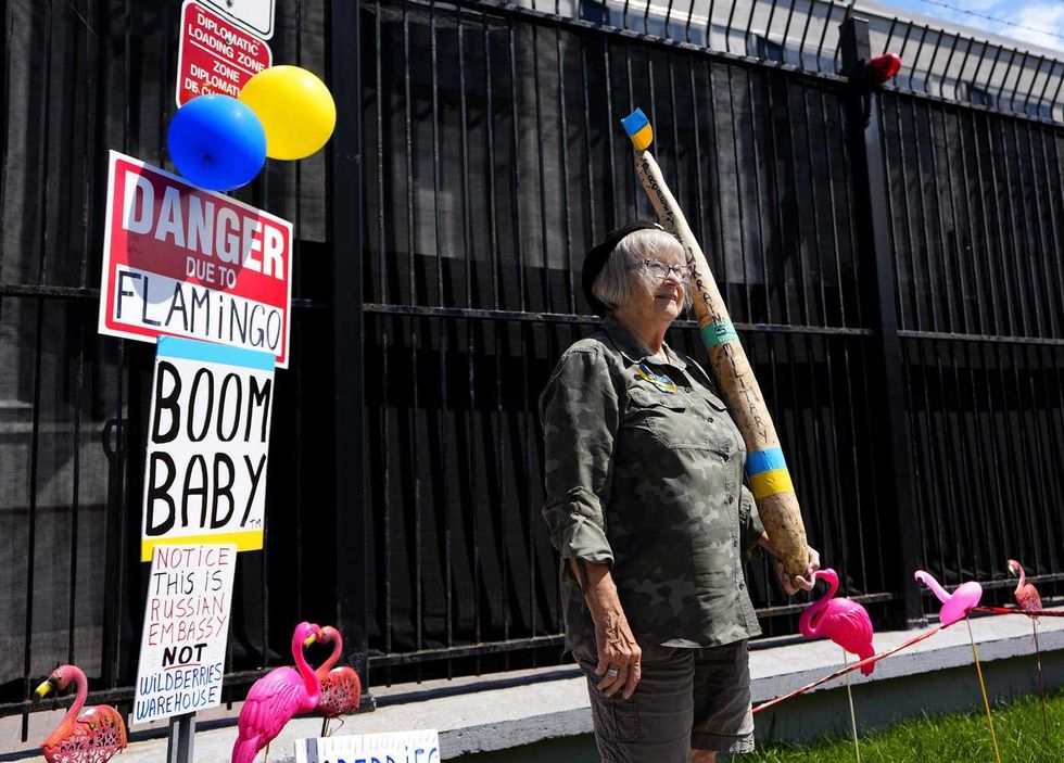 Protesters at Russian embassy in for long haul