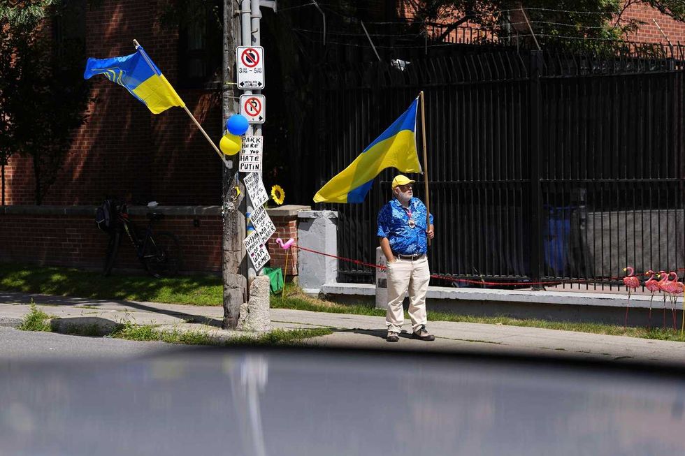 Protesters at Russian embassy in for long haul