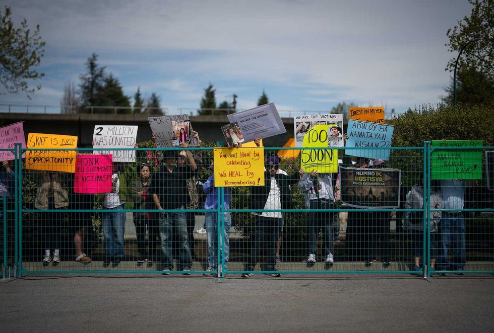Protests outside Lapu Lapu event in Vancouver