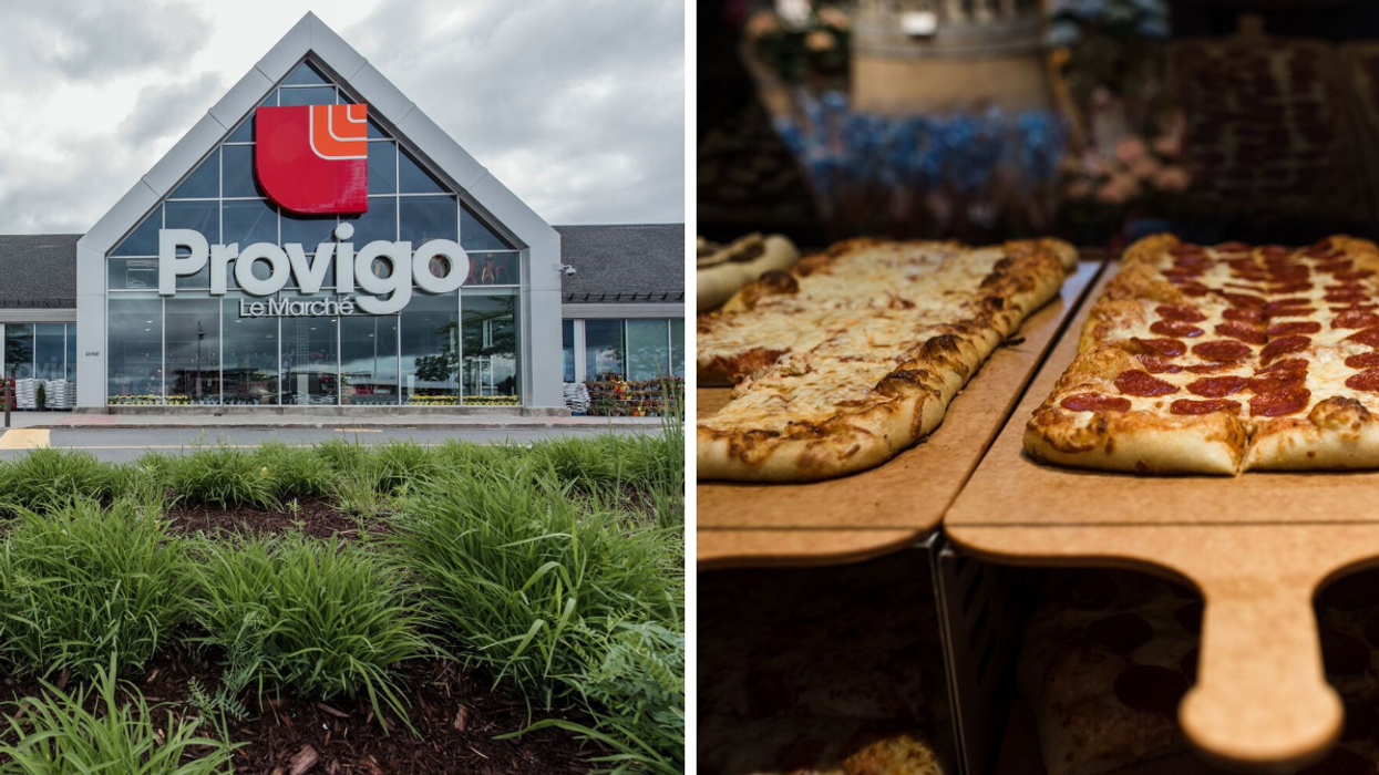 Provigo. Droite : Pizzas.