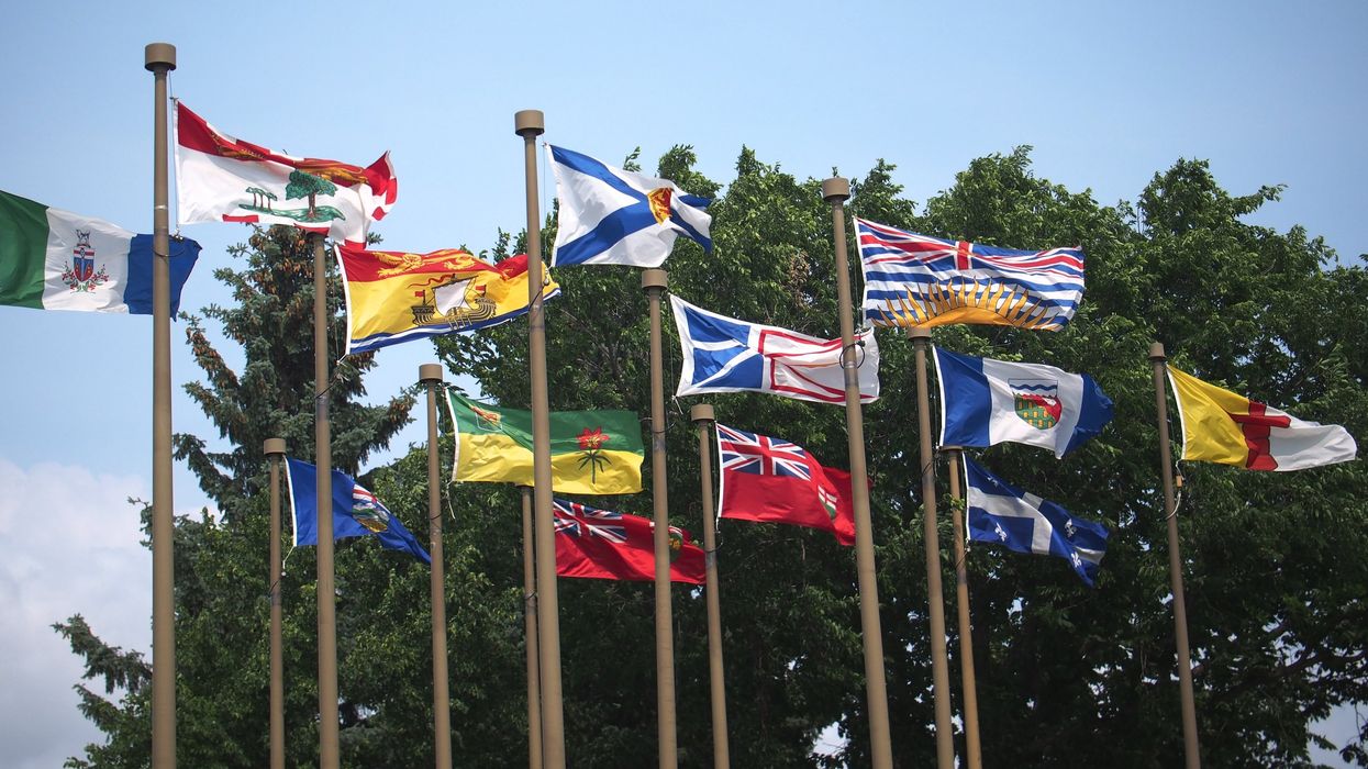 Provincial flags of Canada.
