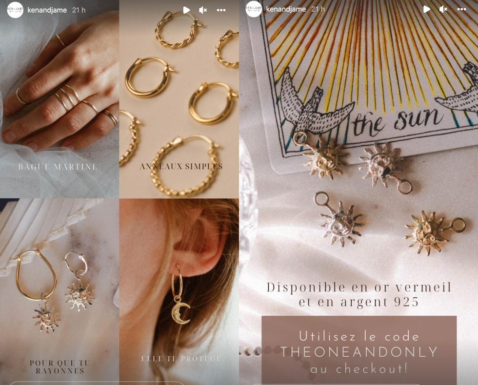 Publicit\u00e9s pour les bijoux de Ken & Jame.