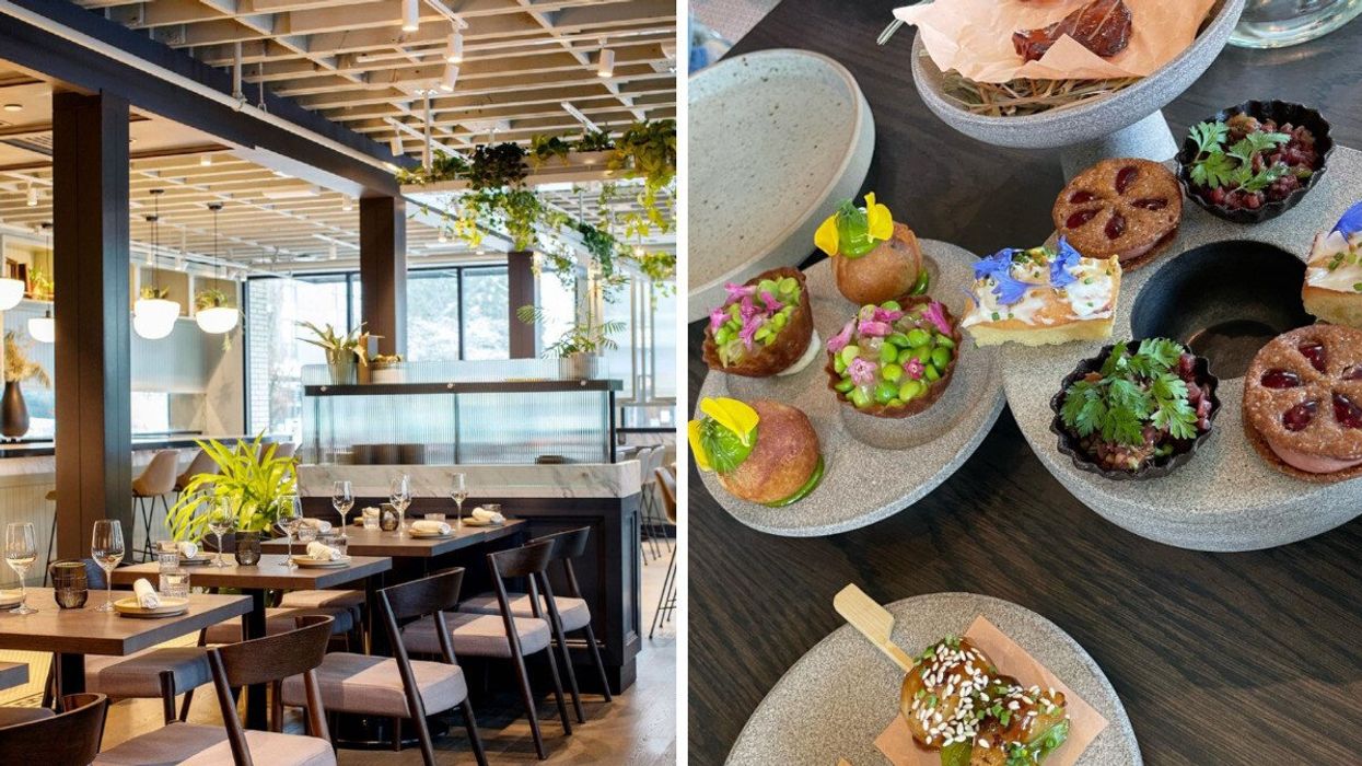 Published on Main. Right: Food at Published on Main.
