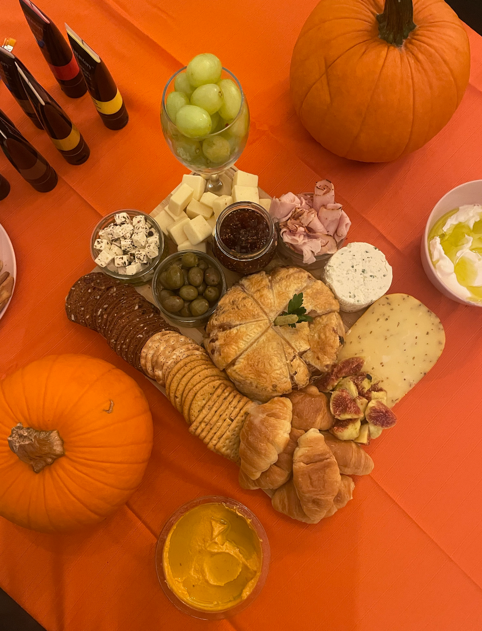 Pumpkin carving spread.