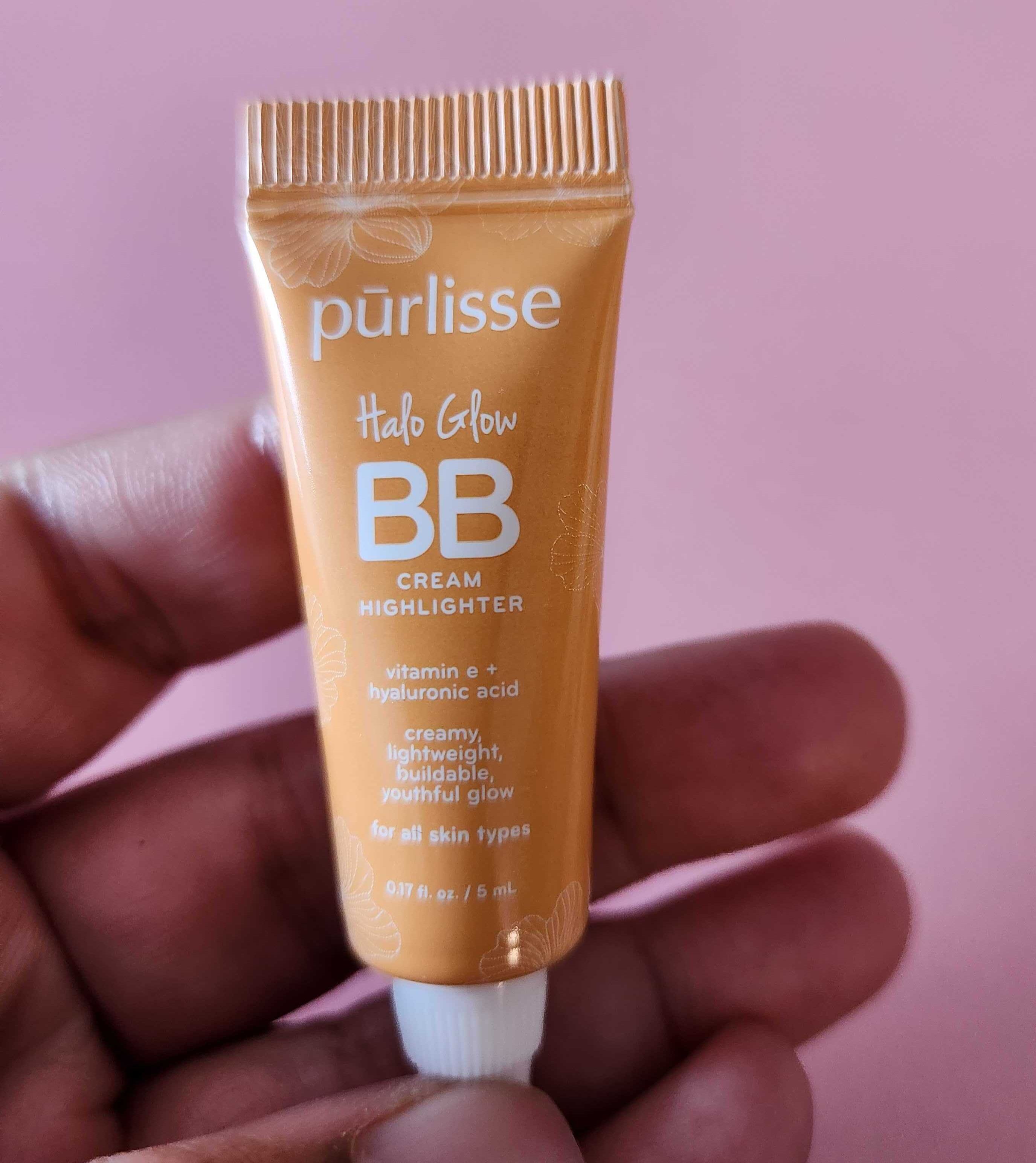 Purlisse Beauty Halo Glow BB Cream Highlighter in Champagne Gold.