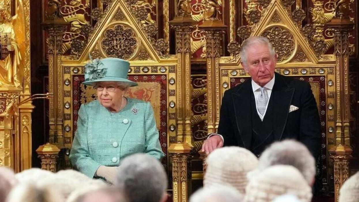 Queen Elizabeth II and Prince Charles at the State Opening of Parliament in December 2019.