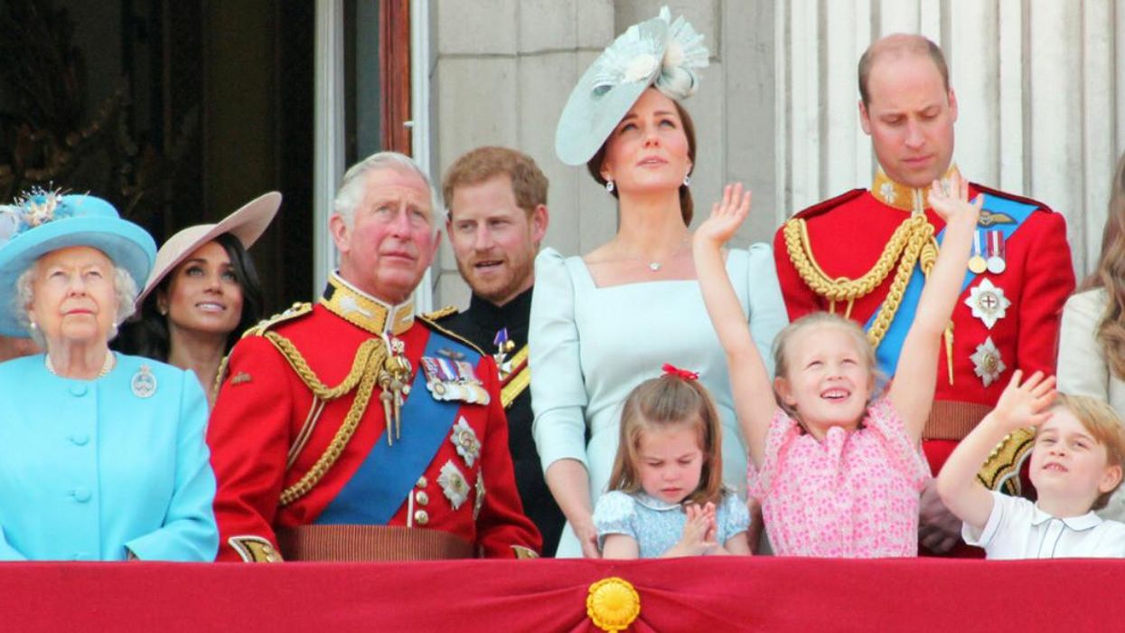 Queen Elizabeth II, Meghan Markle, Prince Charles, Prince Harry, Kate Middleton and Prince William.