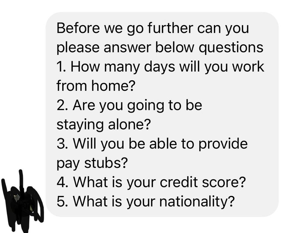 Questions asked while house hunting.