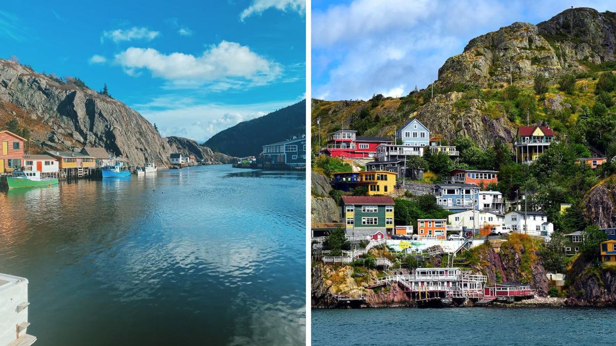Quidi Vidi in St. John's. Right: The Battery in St. John's.