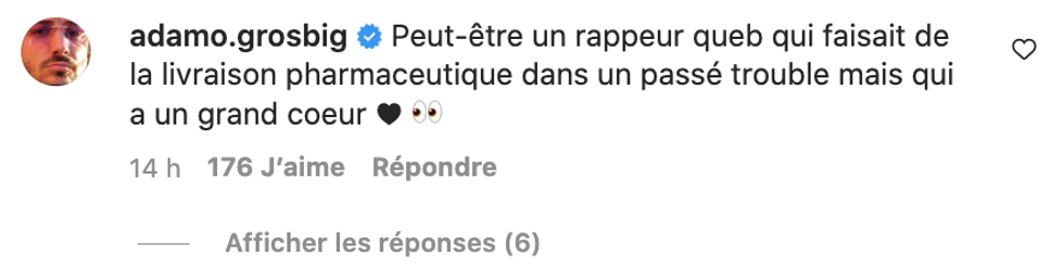 R\u00e9action d'Adamo Marinacci d'OD Bali.