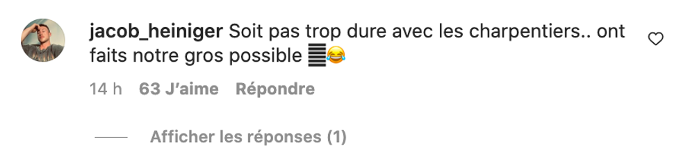 R\u00e9action de Jacob Heiniger de L'\u00eele de l'amour.