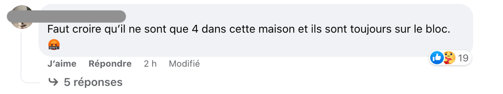 R\u00e9actions apr\u00e8s la mise en danger.