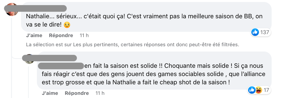 R\u00e9actions concernant Big Brother C\u00e9l\u00e9brit\u00e9s.