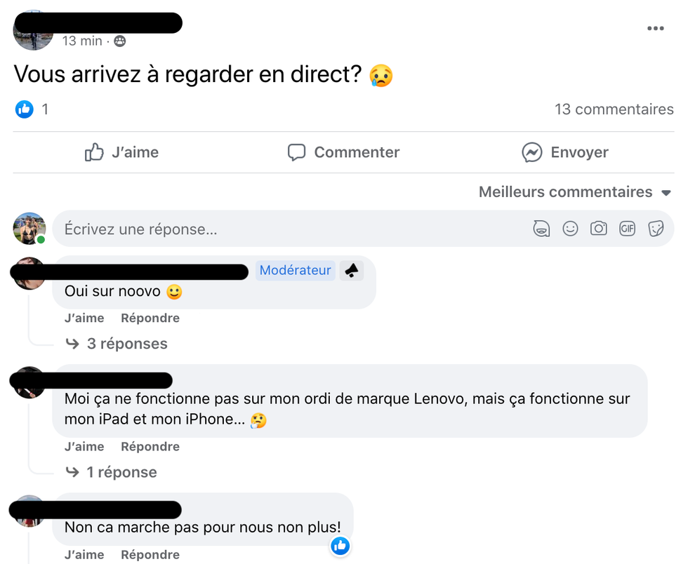 R\u00e9actions des fans d'OD.