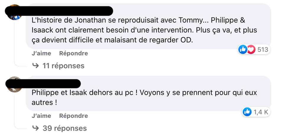 R\u00e9actions suite au d\u00e9part de Tommy \u00e0 OD.