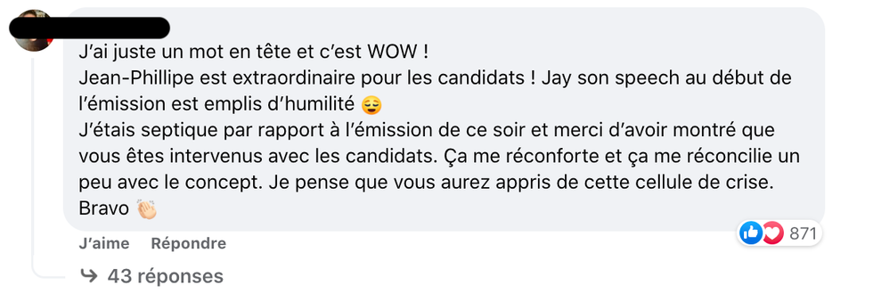 R\u00e9actions suite \u00e0 l'\u00e9pisode sp\u00e9cial d'OD.