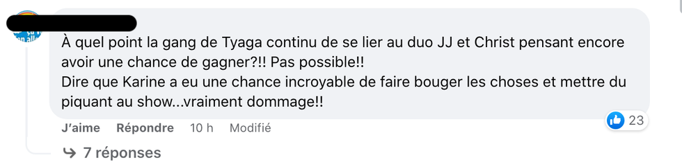 R\u00e9actions suite \u00e0 la 2e \u00e9limination de Sylvain.