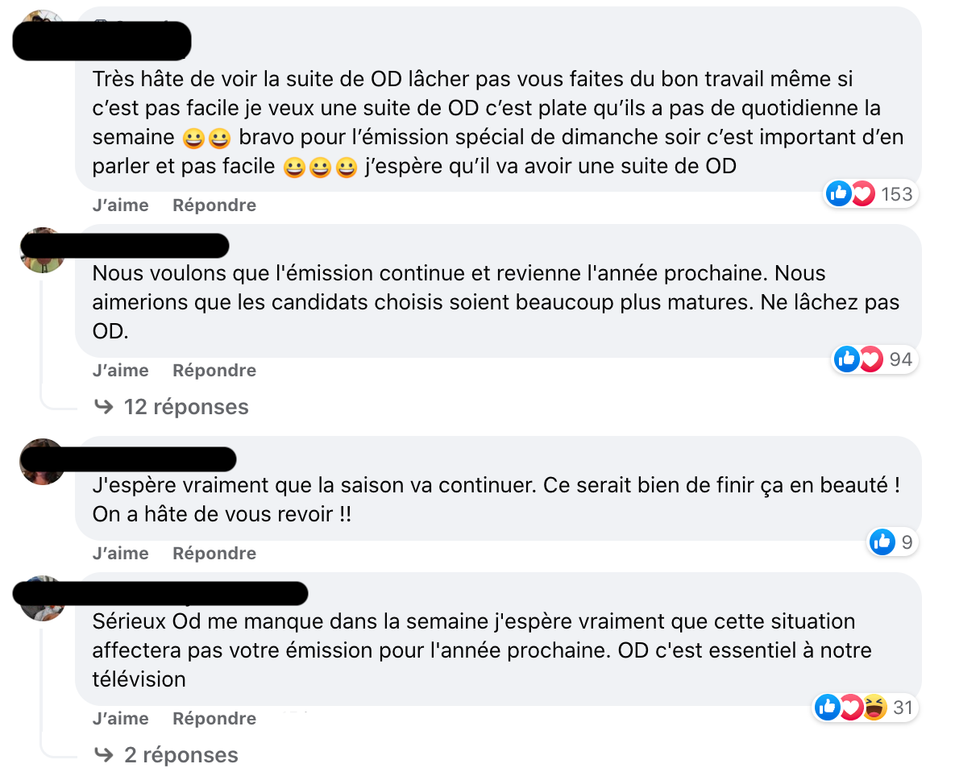 R\u00e9actions sur la pause d'OD Martinique.