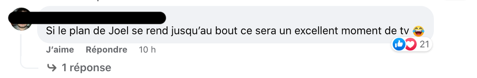 R\u00e9actions sur la strat\u00e9gie de Jo\u00ebl.