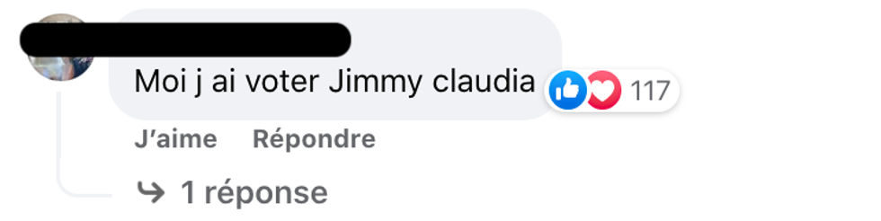 R\u00e9actions sur les couples finalistes.