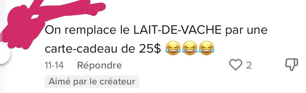 R\u00e9actions \u00e0 la vid\u00e9o sur TikTok.