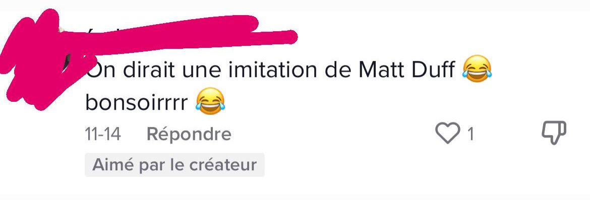 R\u00e9actions \u00e0 la vid\u00e9o sur TikTok.