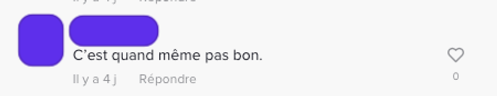 R\u00e9actions \u00e0 la vid\u00e9o sur TikTok.