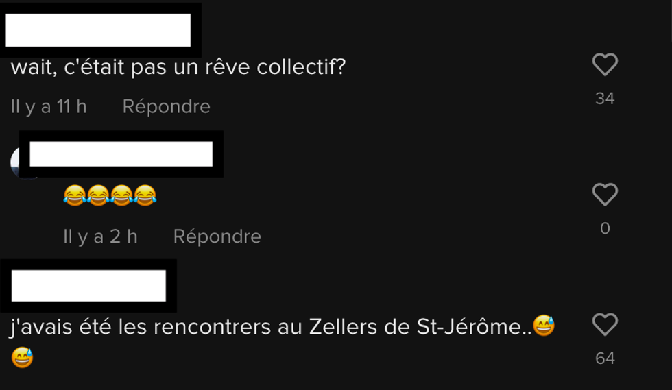 R\u00e9actions \u00e0 la vid\u00e9o sur TikTok.