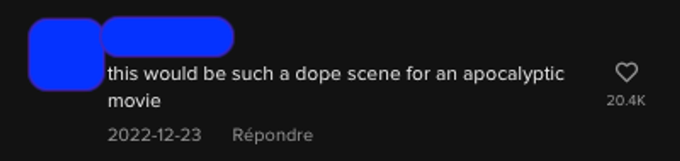 R\u00e9actions \u00e0 la vid\u00e9o sur TikTok.