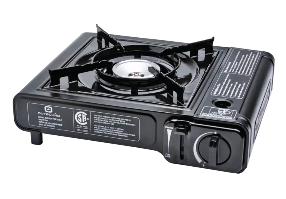 R\u00e9chaud de camping au butane Outbound.