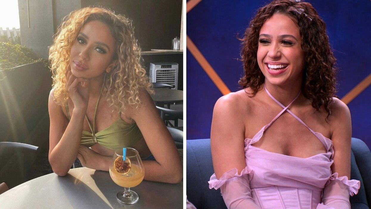 Rae Williams. Right: Rae Williams in the reunion episode of the Netflix show "The Ultimatum" Season 1.