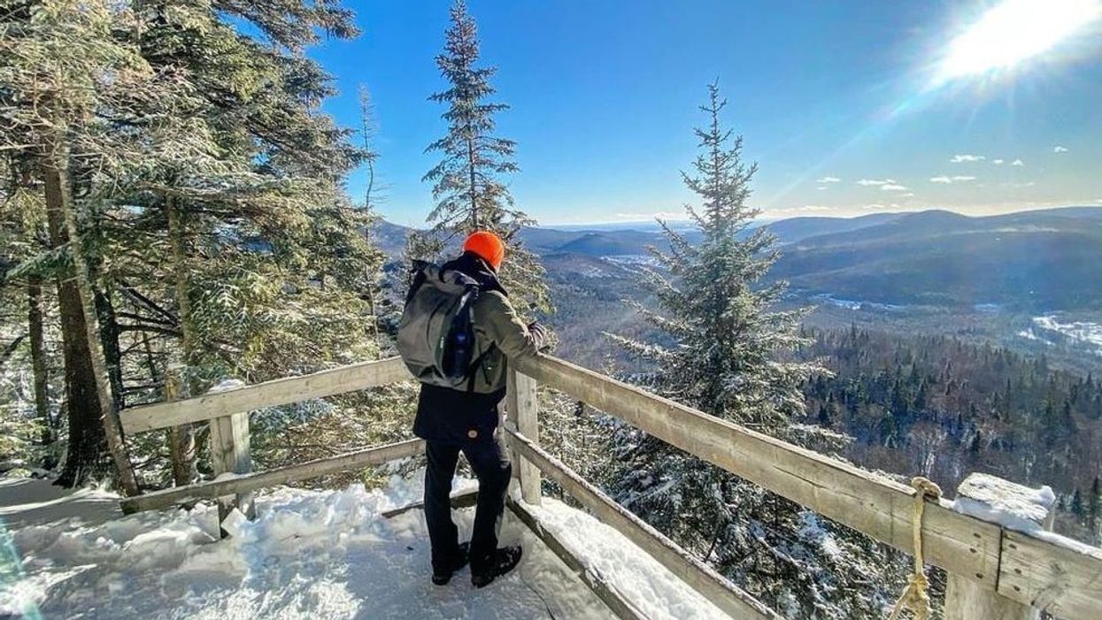 Randonnée près de Québec en hiver
