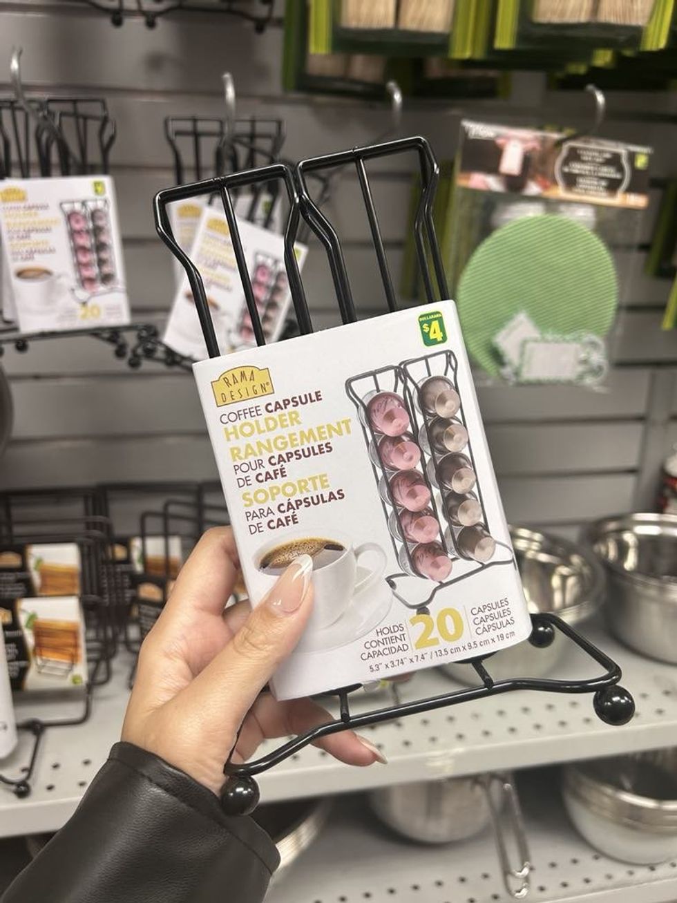 Rangement pour capsules de caf\u00e9.