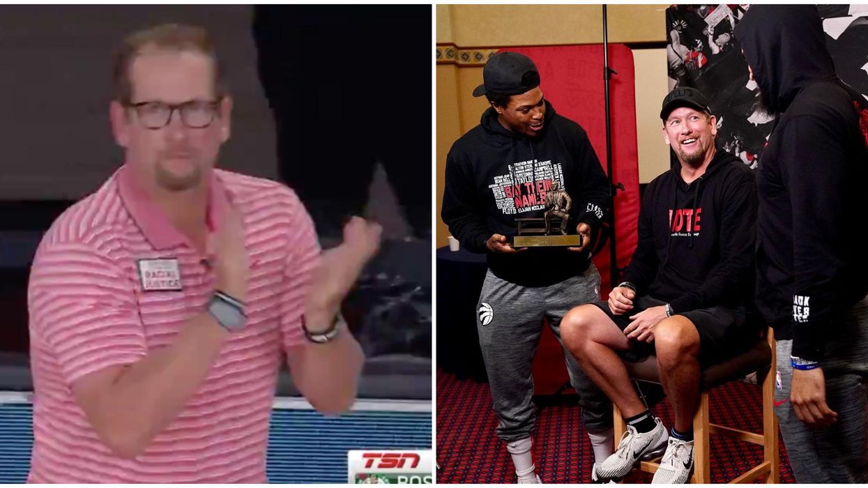 Raptors Game 7 Has Nurse's Shirt Being Compared To 'Where's Waldo'