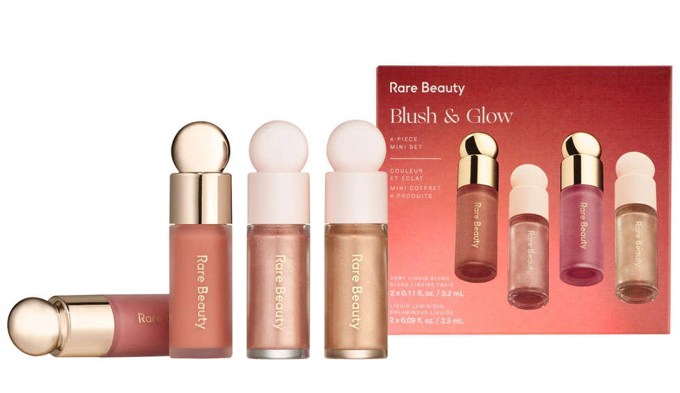 Rare Beauty by Selena Gomez Mini Blush & Glow 4-Piece Set from Sephora.