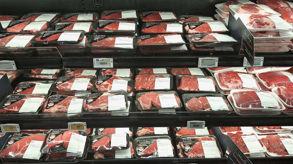 raw beef products at grocery store in canada
