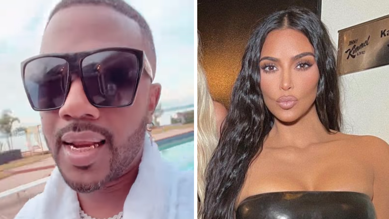 Ray J. Right: Kim Kardashian.