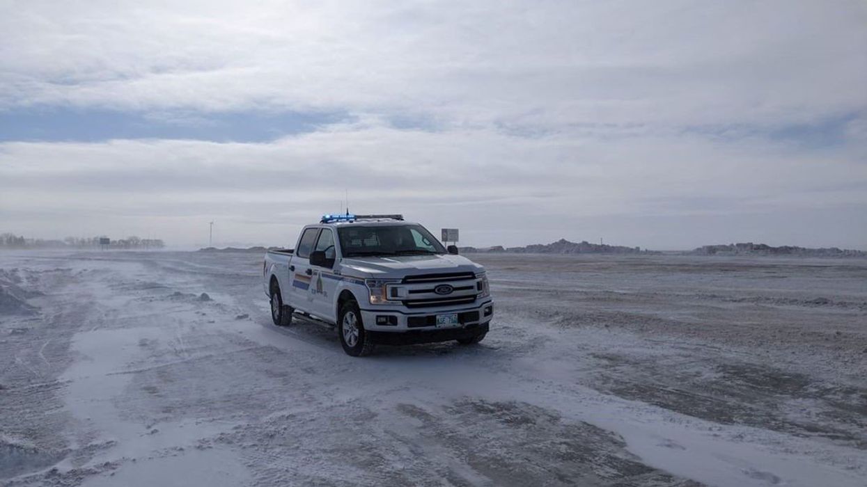 RCMP truck in Manitoba.