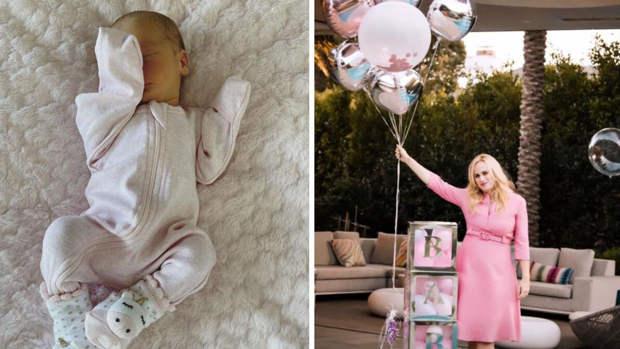 Rebel Wilson's daughter Royce. Right: Rebel Wilson