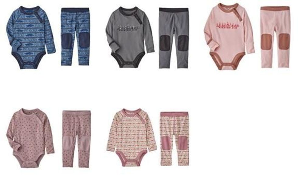 Recalled Patagonia Infant Capilene Midweight Base Layer Sets.