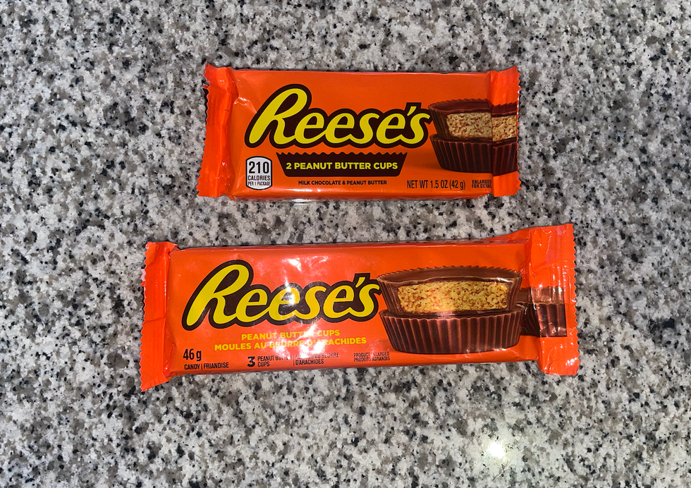 Reese's Peanut Butter Cups U.S. VS Canada.