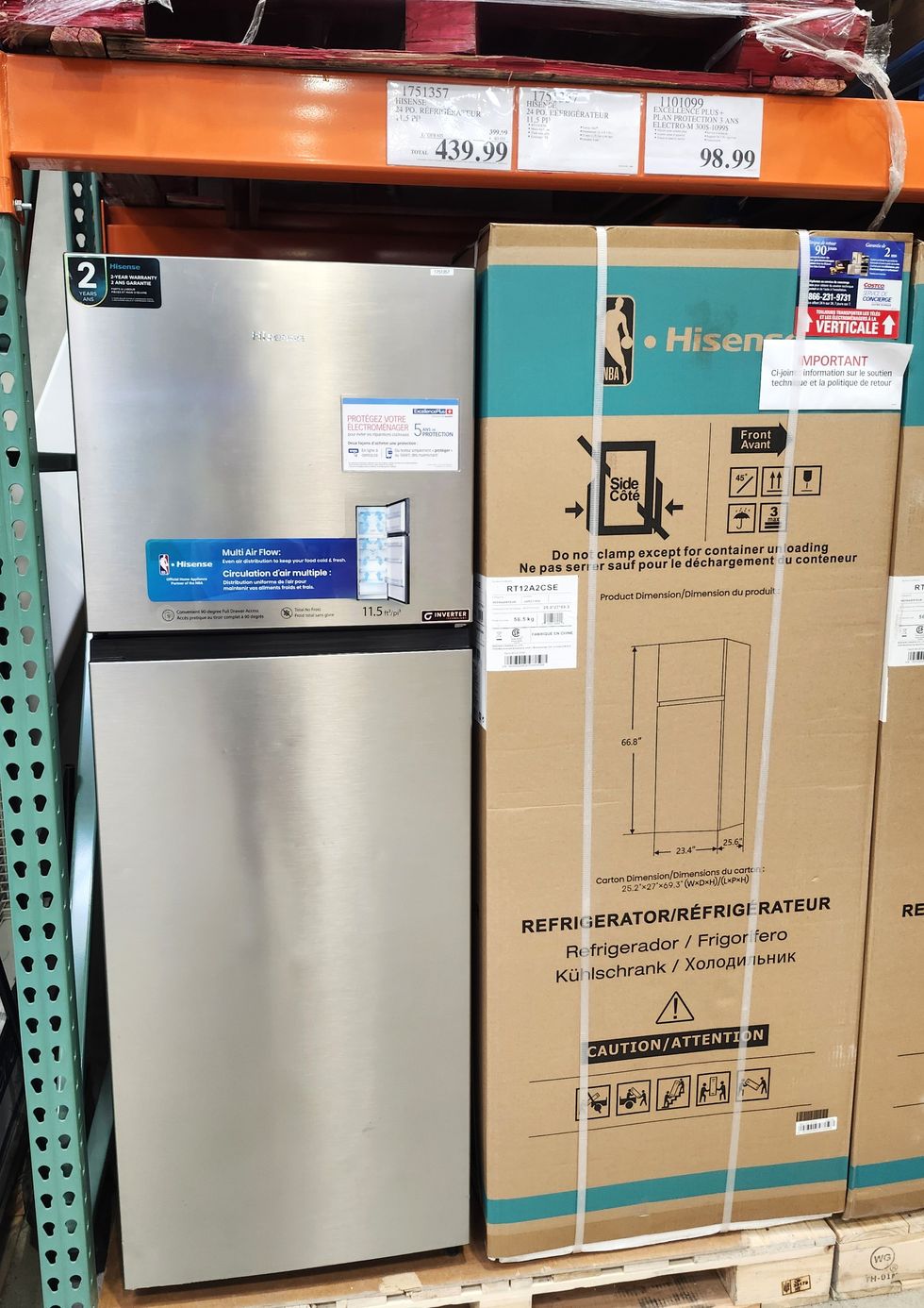 Refrig\u00e9rateur de la marque canadienne Hisense.