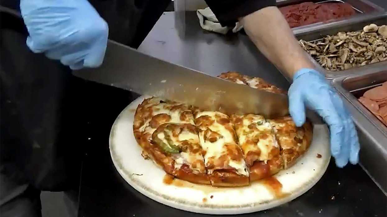 Regina pizza: Greek, good, not Bomber friendly