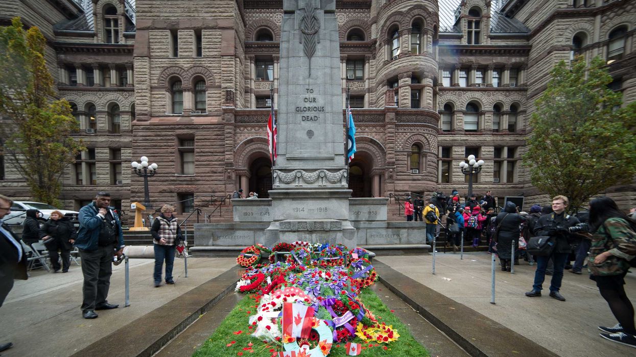 Remembrance Day ceremony at Queen's Park in Toronto.
