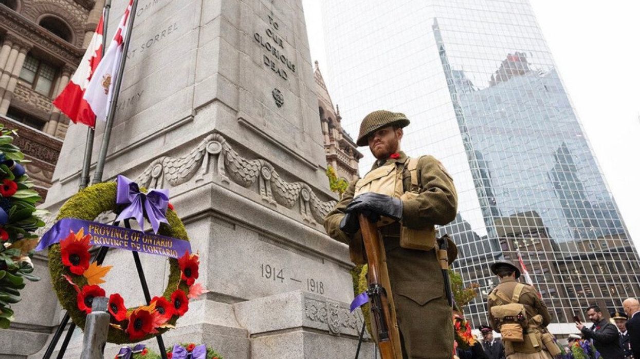 Remembrance Day ceremony in Toronto, Ontario.